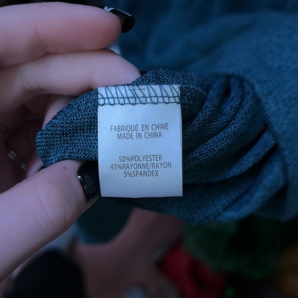 Blue Cowl Neck Top - Picture 3 of 4